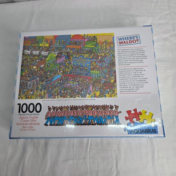 Where's Waldo Wild West Cowboy 1000 Piece Jigsaw Puzzle 20" x28" New Sealed - Picture 5 of 5